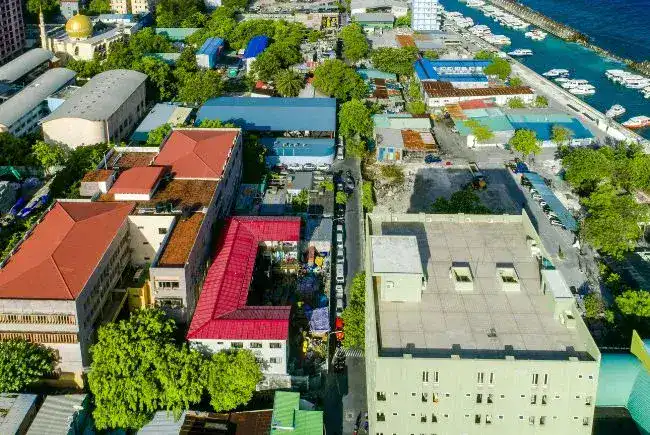 Commercial buildings with long-lasting roofing.