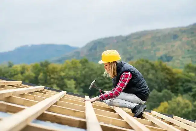 installing roof beams
