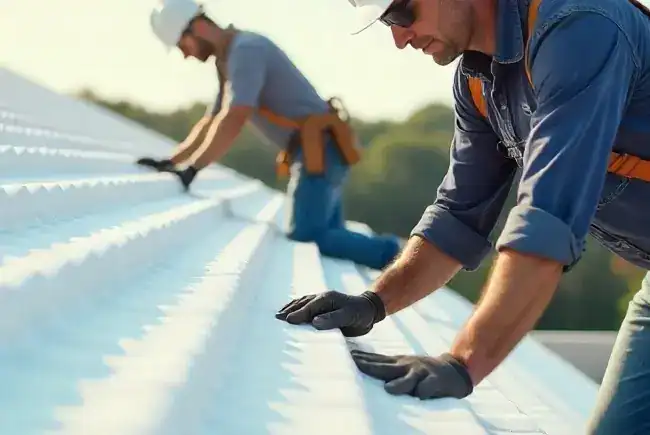 working on pvc roofing systems