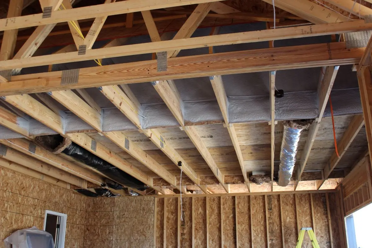 Newly installed insulation