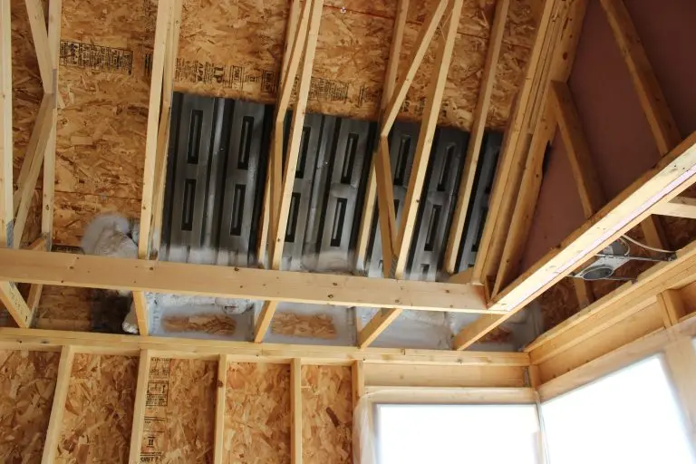 Close-up of insulation installation