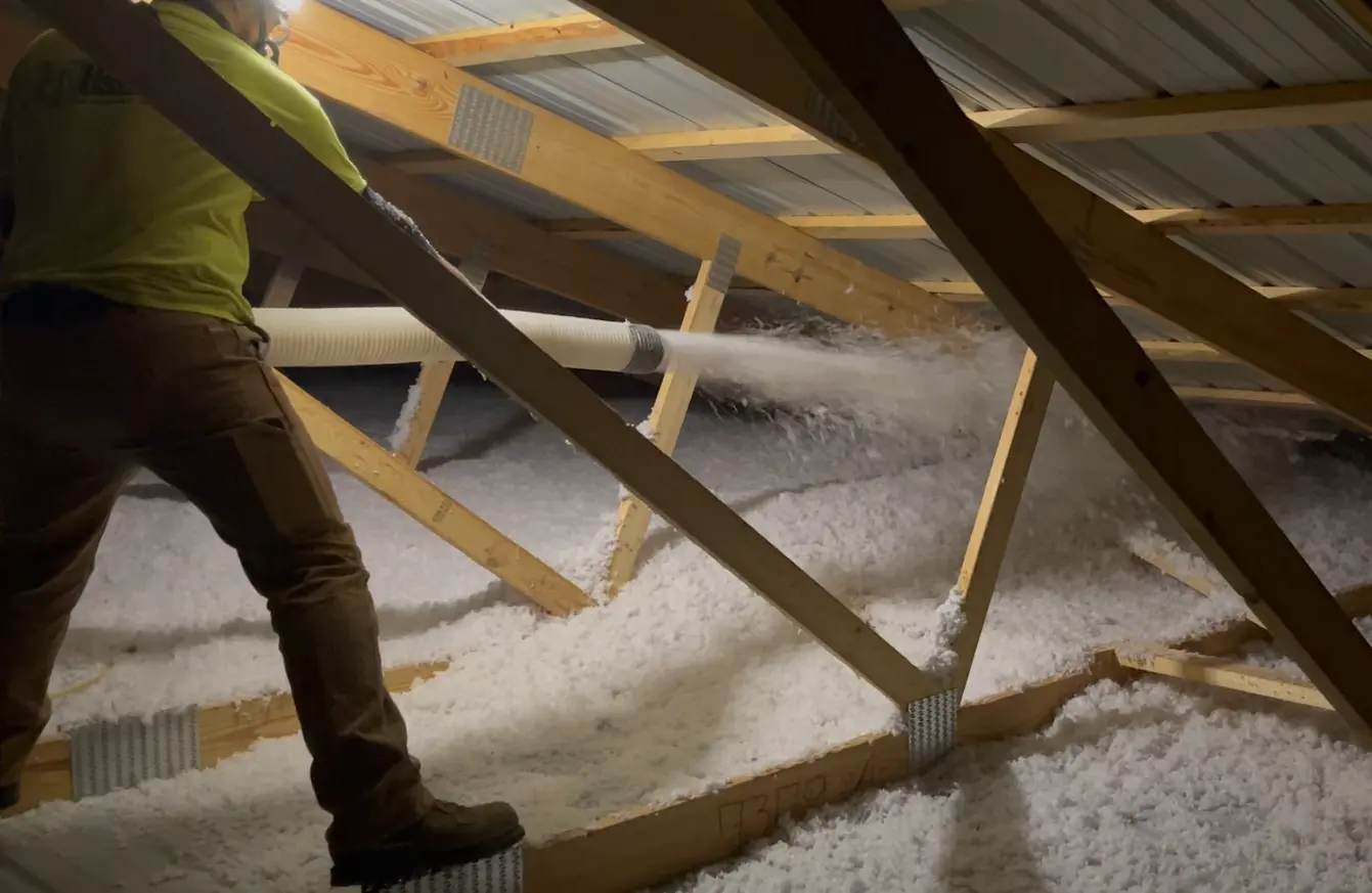 Hometown Insulation spraying insulation