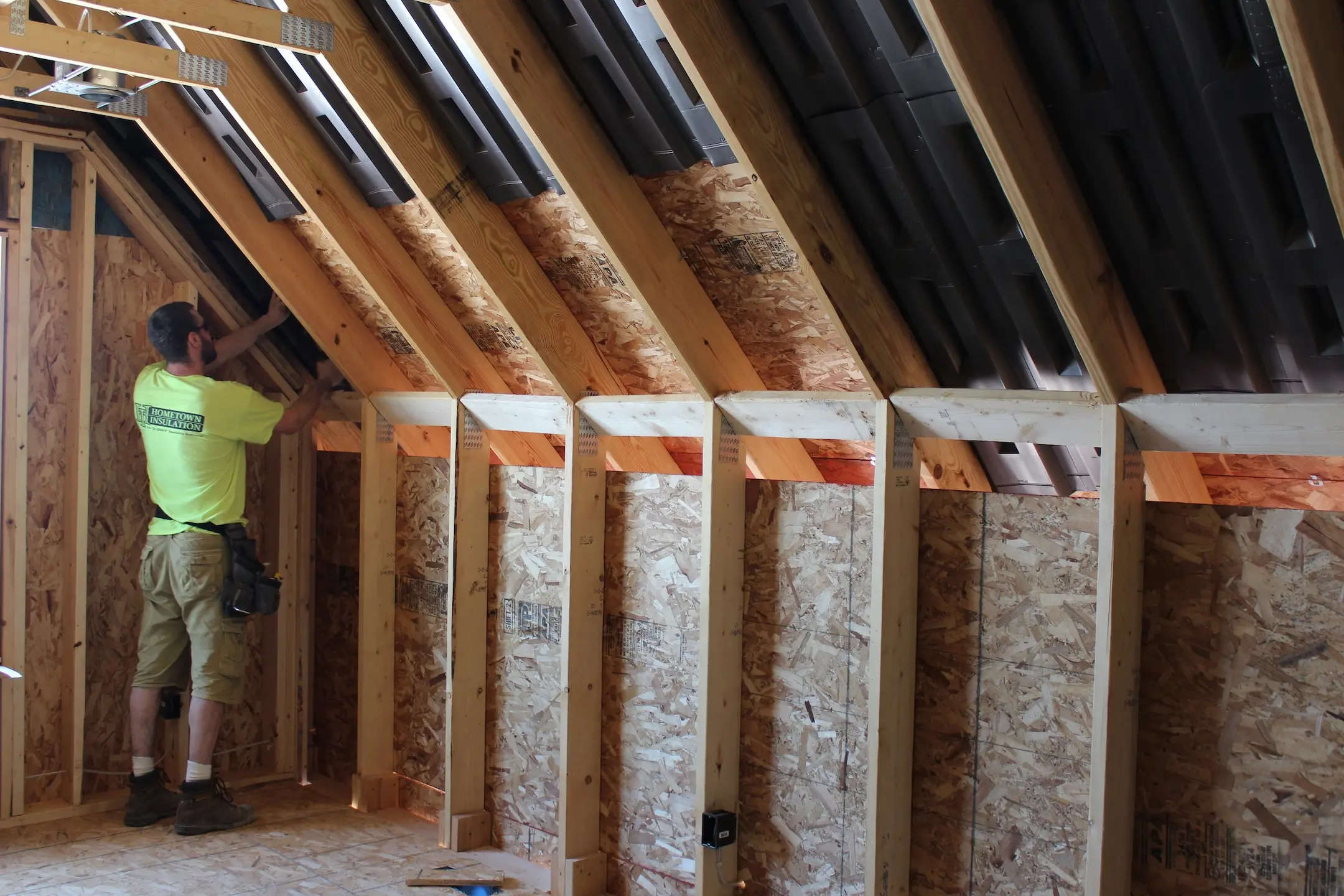 Home insulation worker