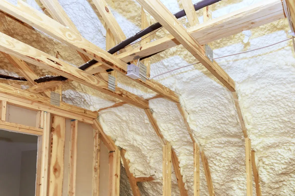 spray foam wall that being used as thermal hydro insulation