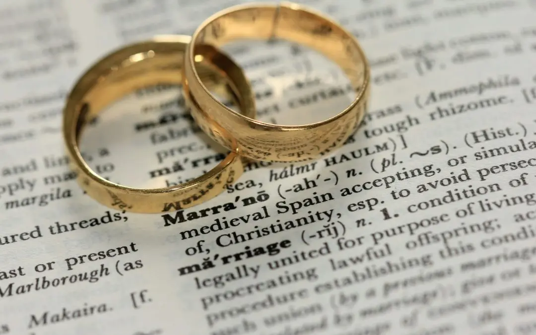 Wedding rings on a document representing uncontested vs. contested divorce options in Texas.