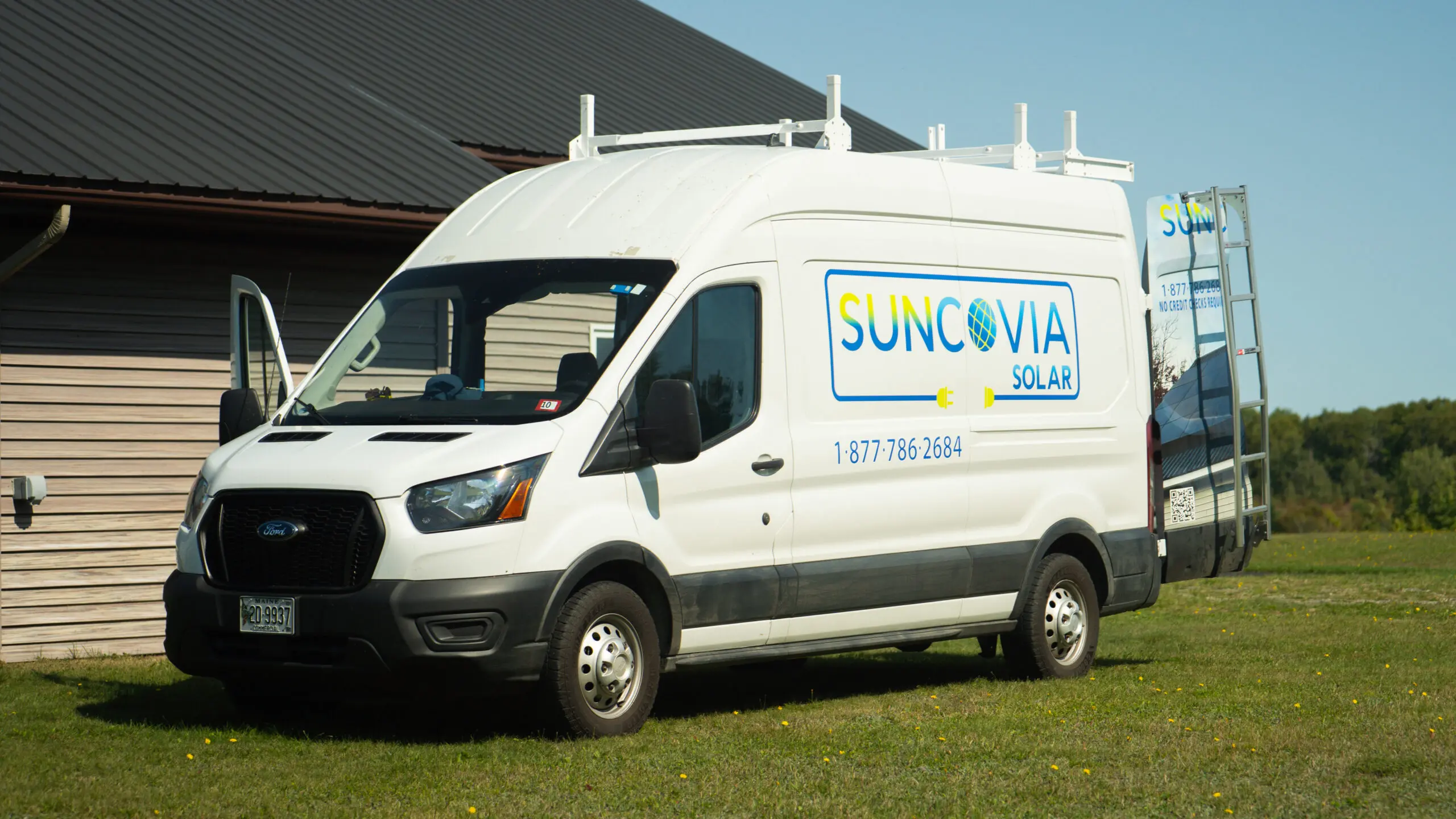 suncovia van parked on lawn