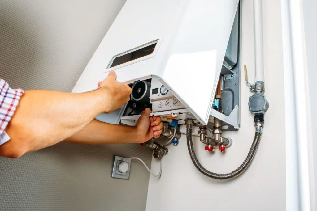Repair of a gas boiler