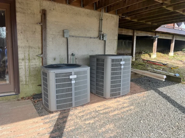 Hvac units outside a home