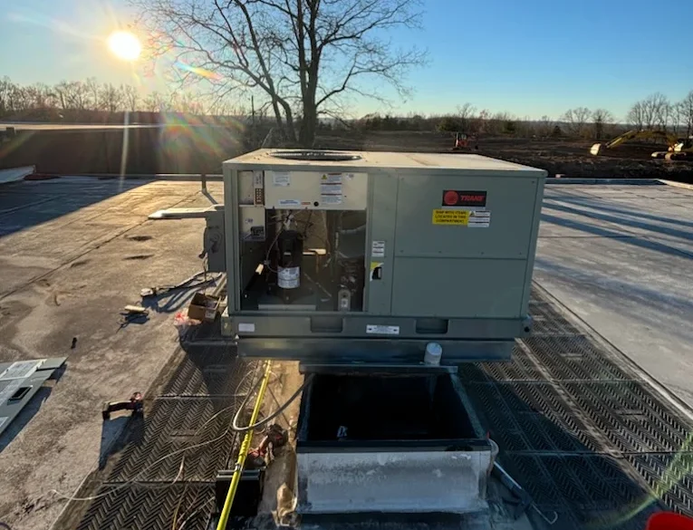 Hvac unit on roof