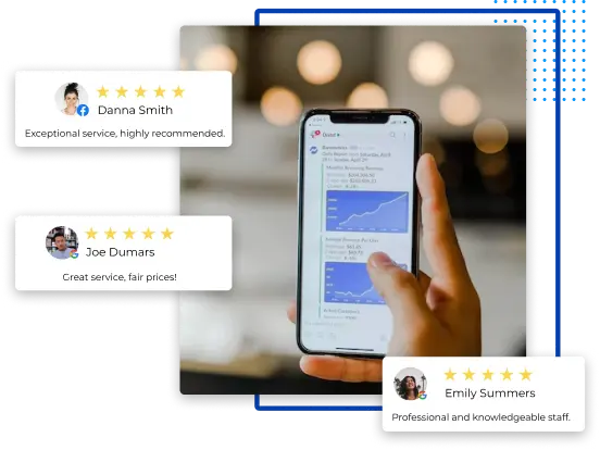 Efficiently gain reviews with our text message marketing software.