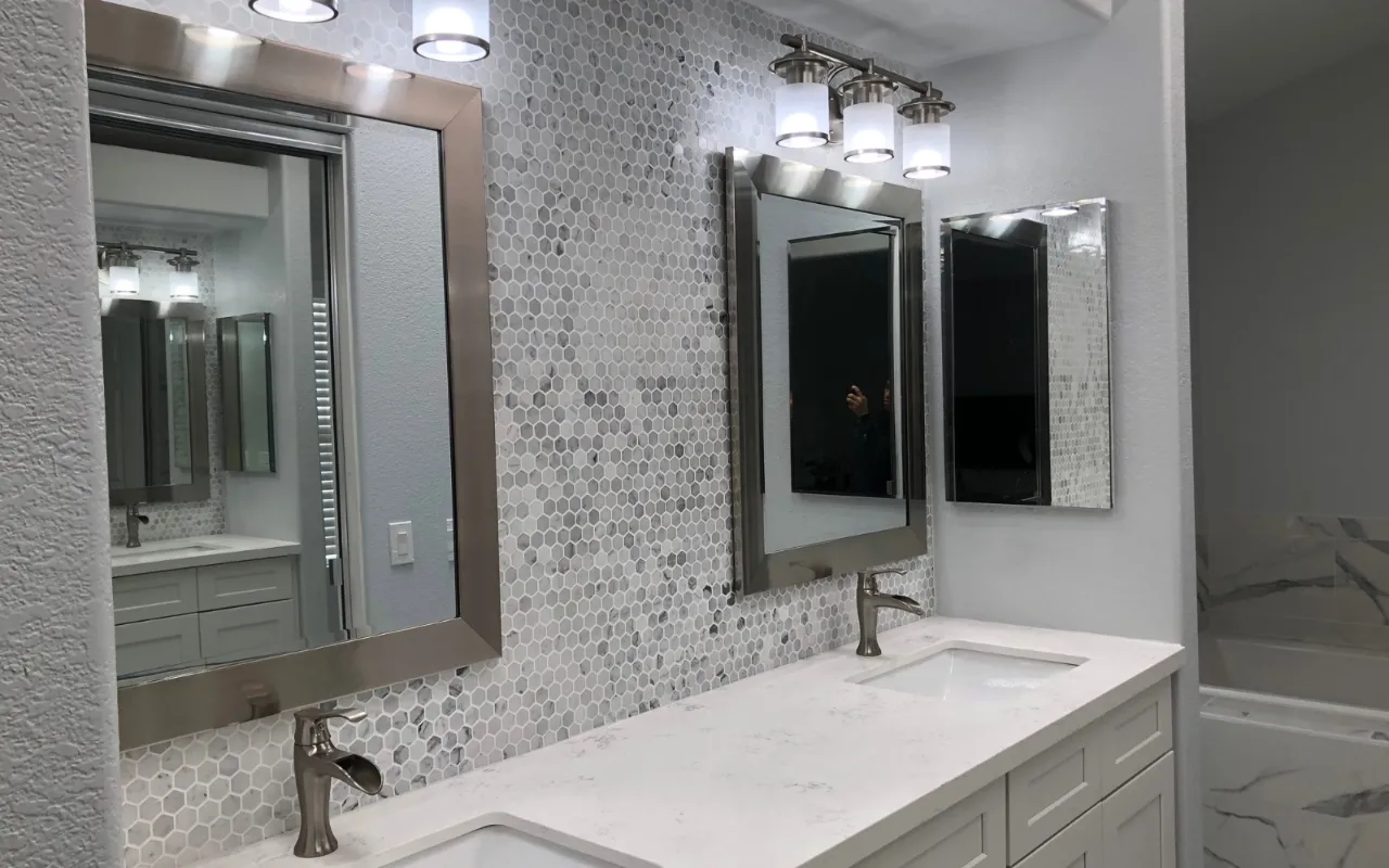 Bathroom Mosaic Backsplash Installation