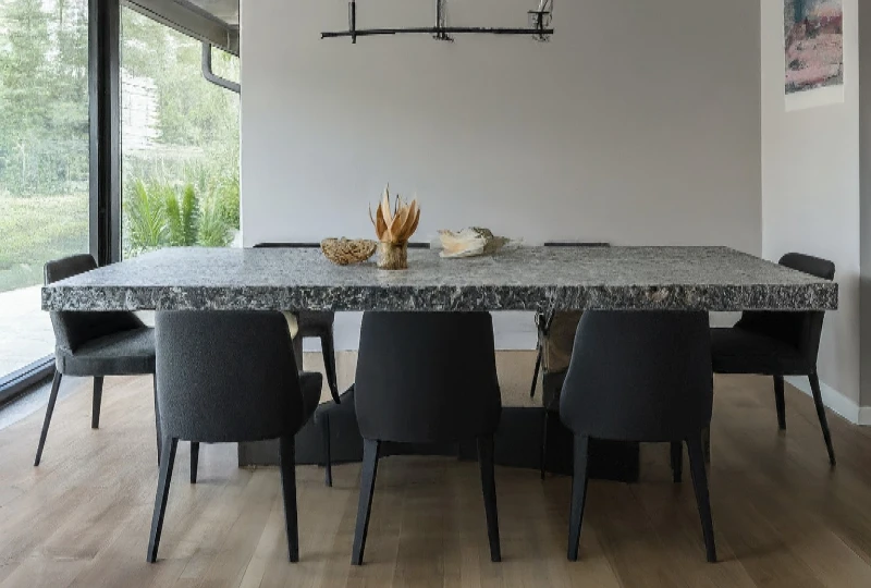 black granite dining table