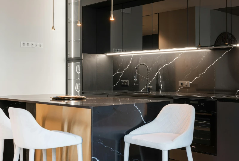 Black and White Marble Countertop