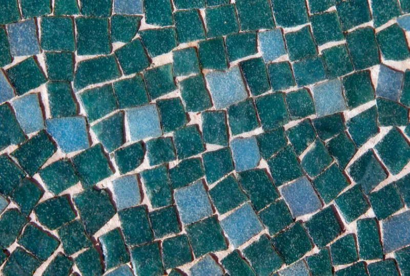 Dark Green Mosaic Glass Tile Innovative Flooring