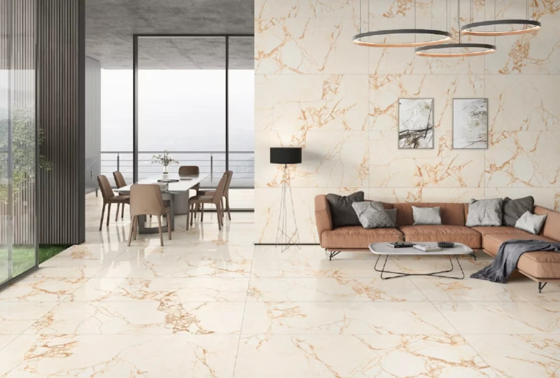 floor to wall tiling