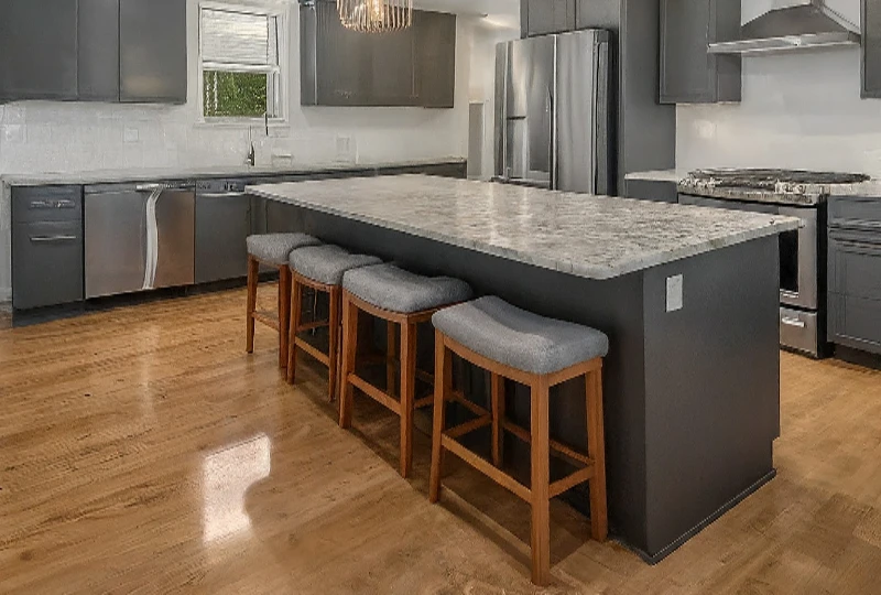 grey kitchen countertops