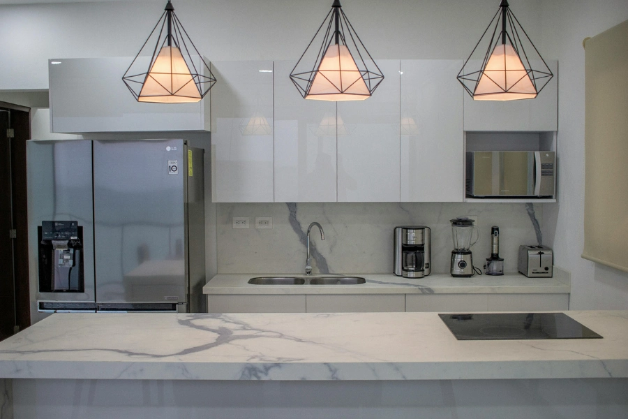 Marble countertop.