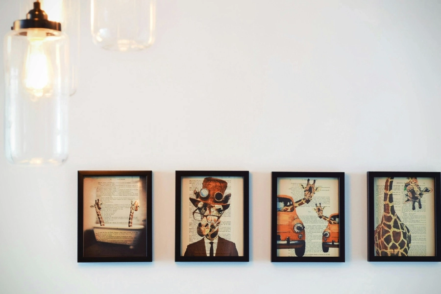 Artwork on a gallery wall.