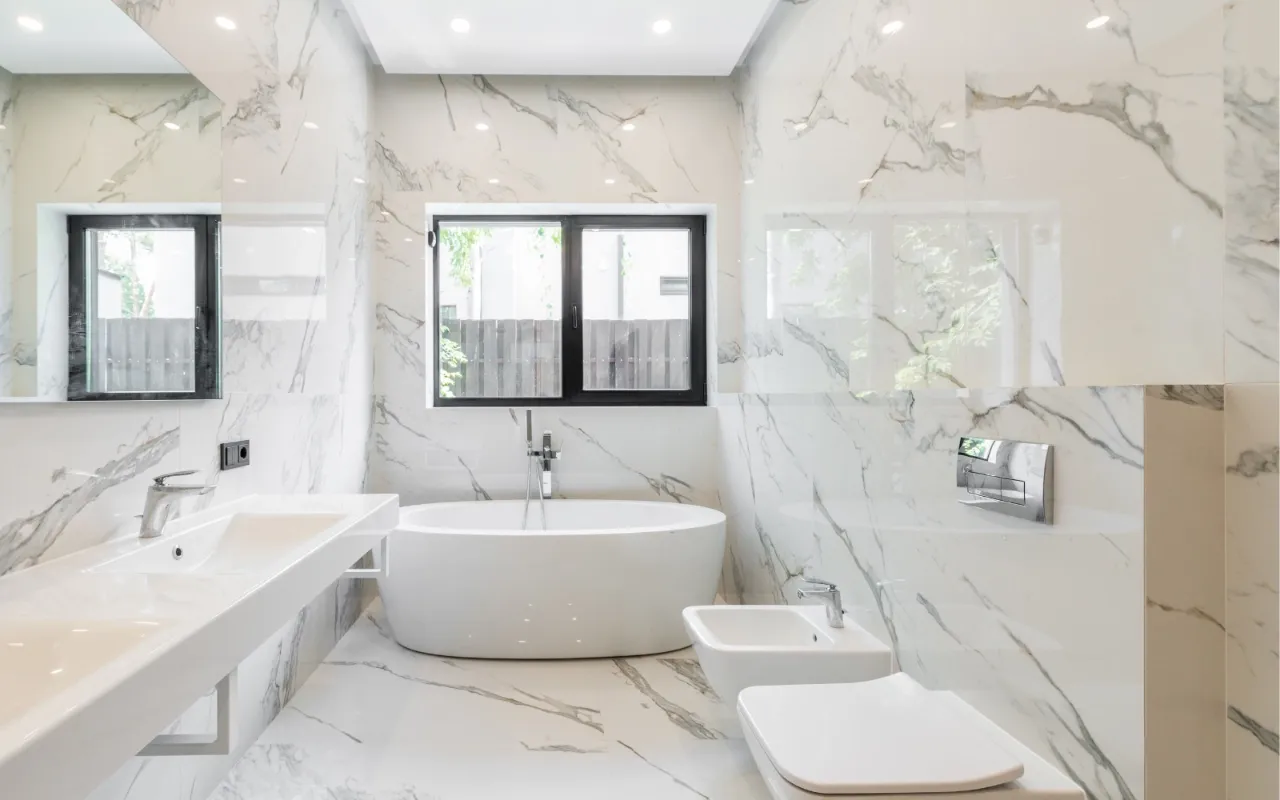 Inspiration Bathroom remodeling white marble modern
