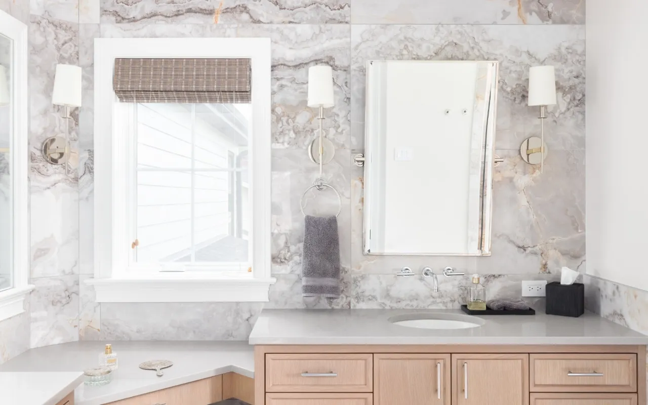 Marble Backsplash Installation