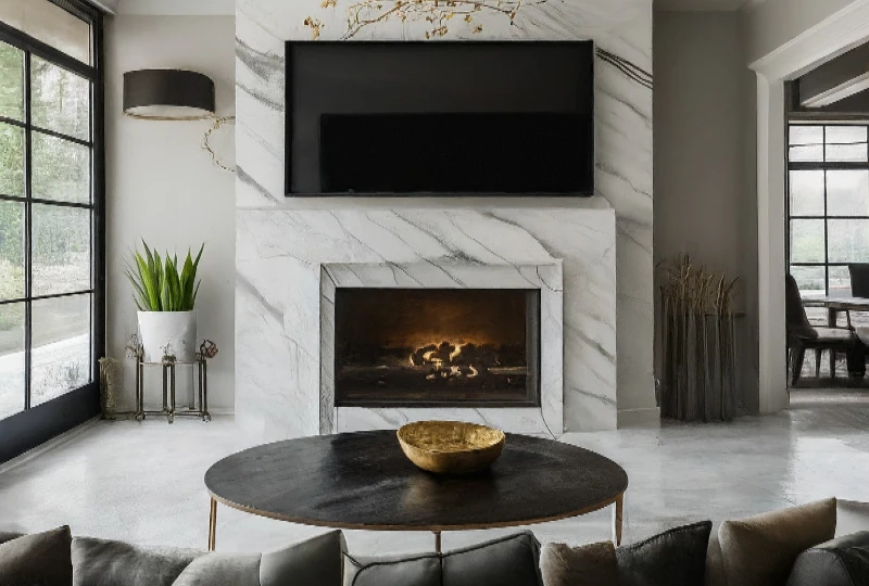 marble fireplace