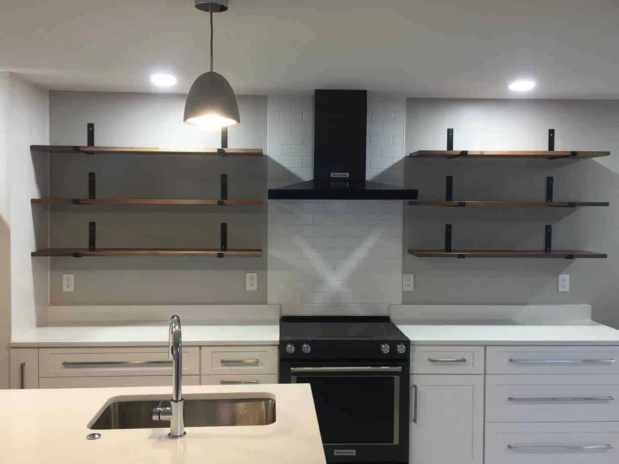 Modern Kitchen Remodel - Open Shelving