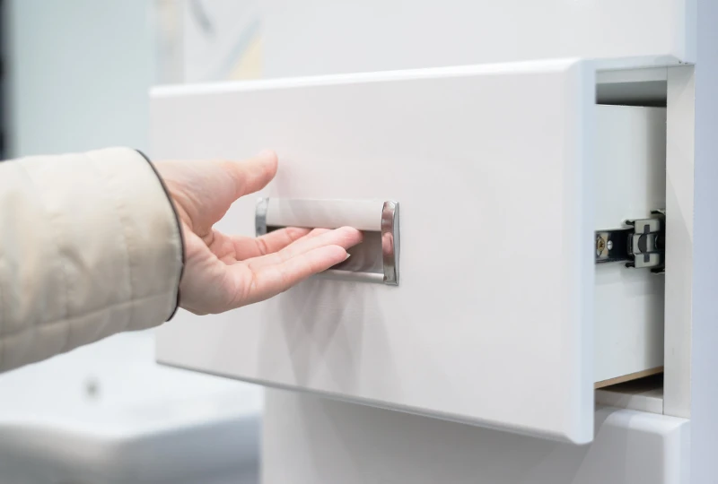 Opening Cabinet Drawer