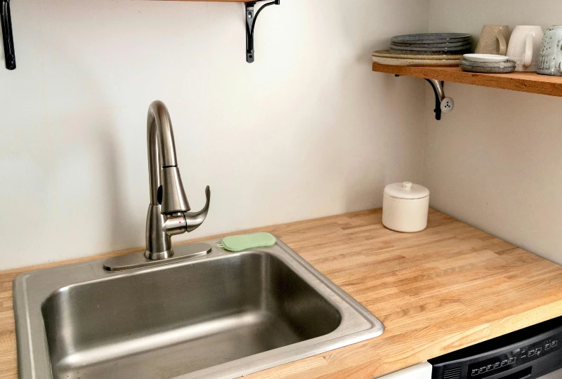 Pine Butcher Block Kitchen Countertop