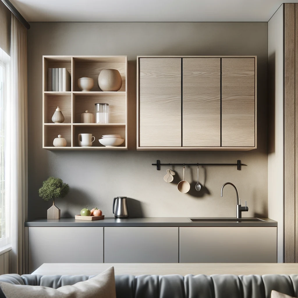Wall Mounted Kitchen Cabinets and Shelving