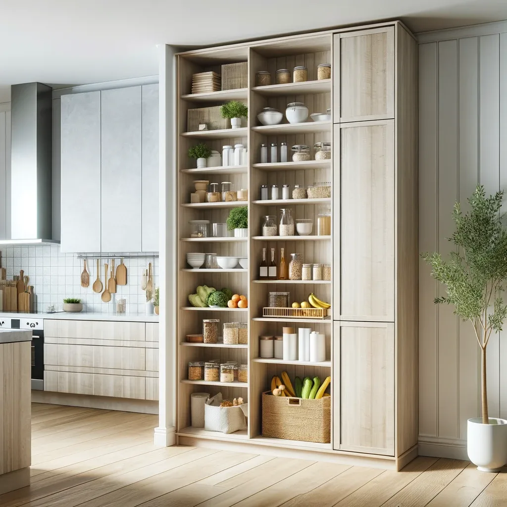 White Oak Freestanding Pantry