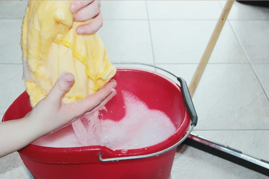 cleanig bucket for bathroom floor