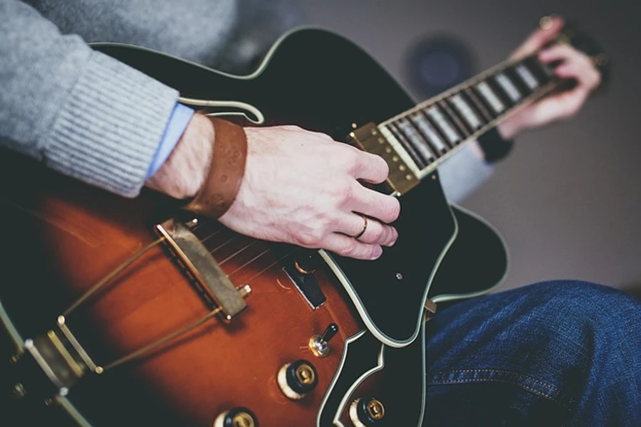 man playing guitar