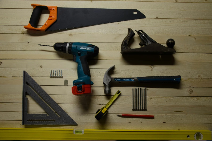 tools laid out on the floor