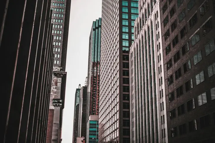 Dynamic cityscape view of Dallas skyscrapers showcasing modern architecture in daylight.