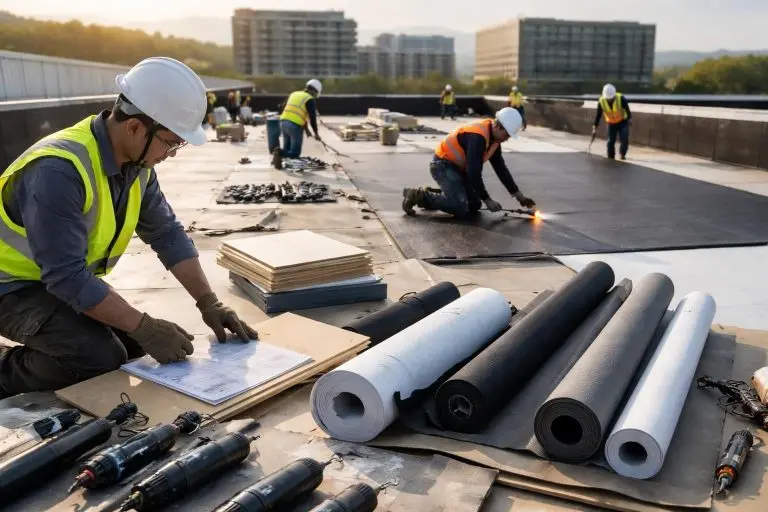 Flat roof roofers expert selection and installation