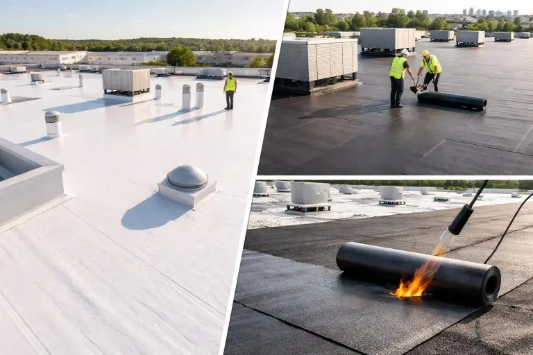 Commercial flat roof systems materials maintenance