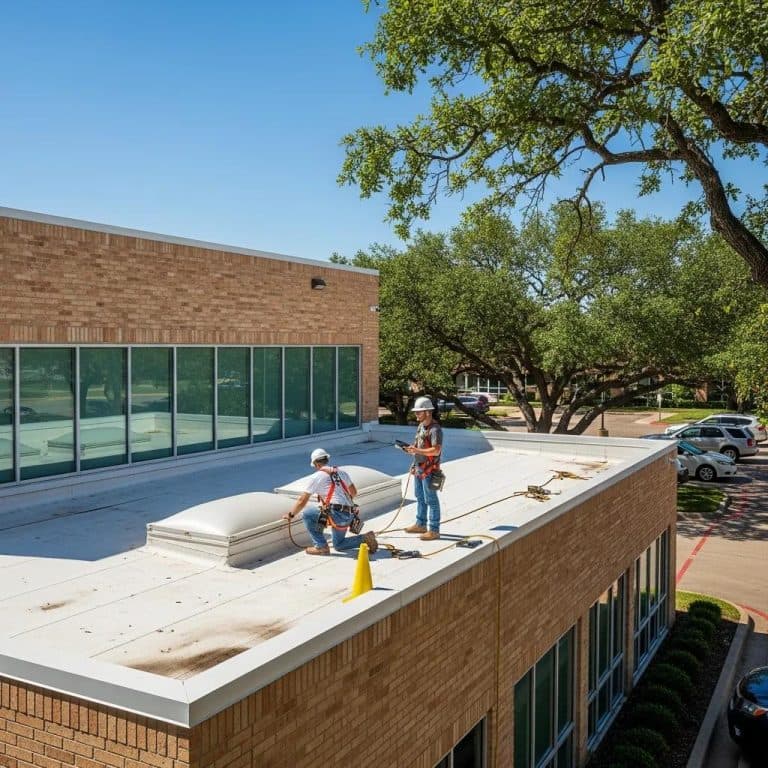Commercial building roof maintenance in Fort Worth highlighting professional services and investment protection