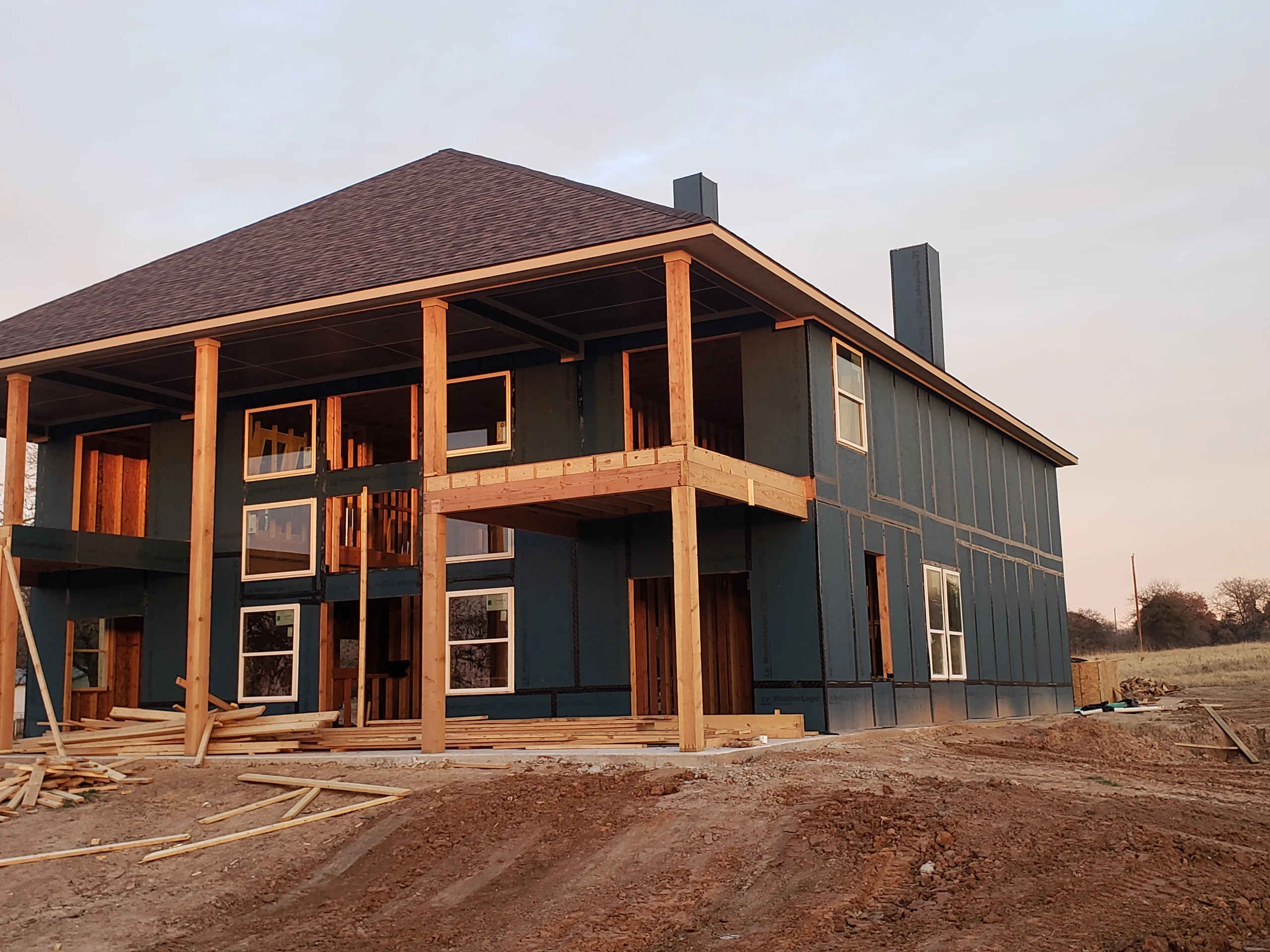 New construction home roofing project
