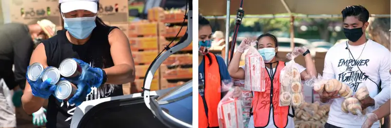 Hawaii Foodbank Volunteer Cari Nishimura-BurnettHawaii Foodbank Volunteers from UFC Gym