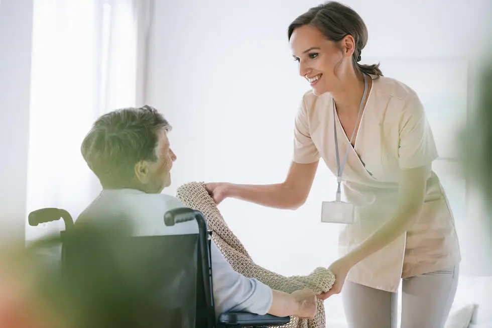 A Healthcare Professional Taking Care of the Patient in Westminster Home Health
