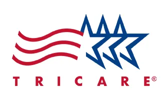 TRICARE logo with stars and stripes.