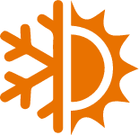 orange heat and ac icon