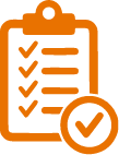 orange checklist icon