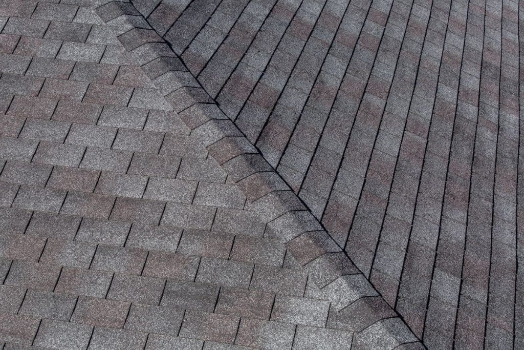 close-up of roofing shingles