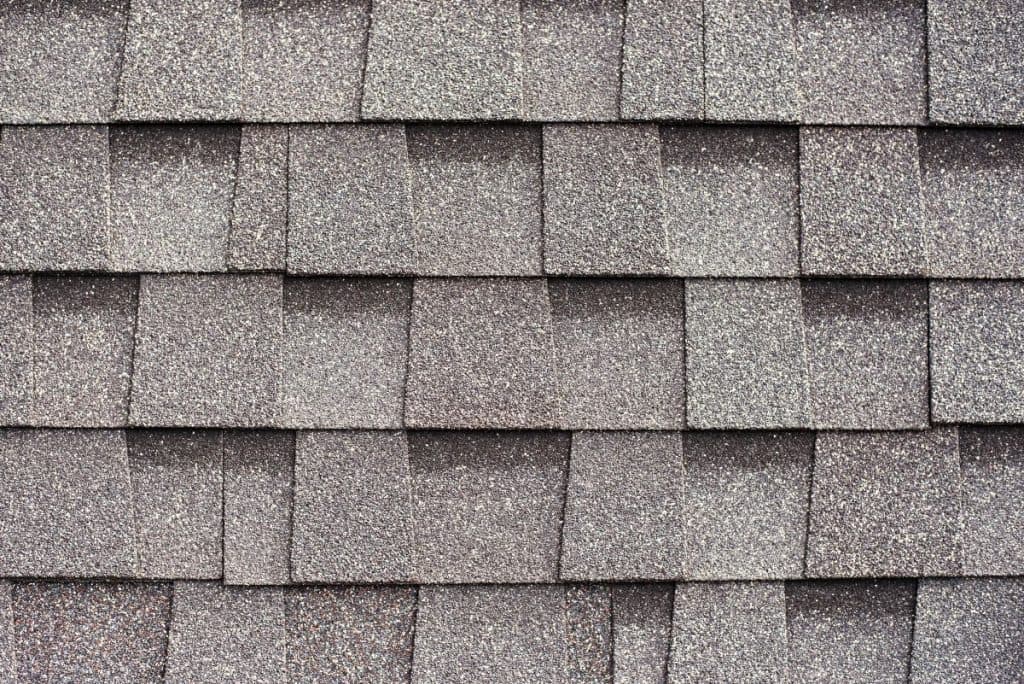 close-up of architectural shingles