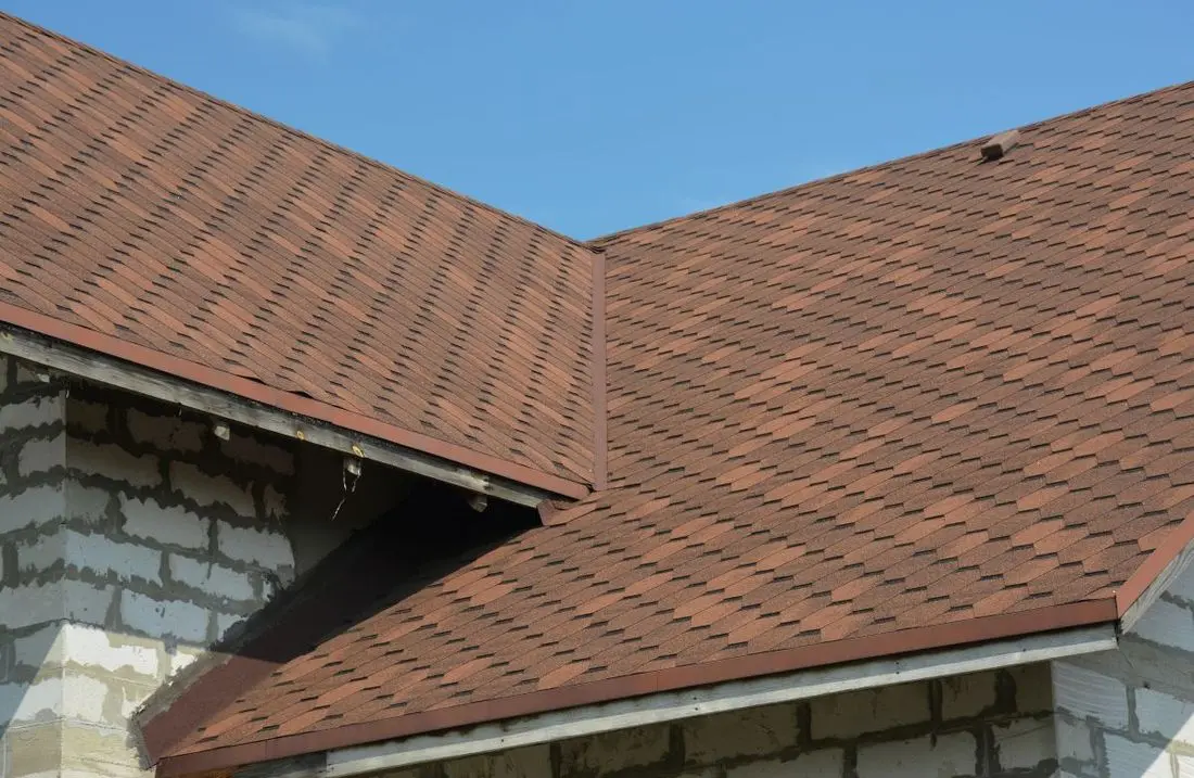 Brown asphalt shingled roof