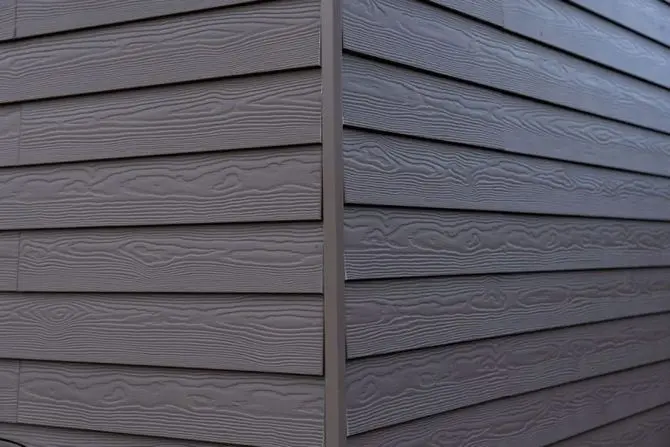gray horizontal siding with a wood grain texture