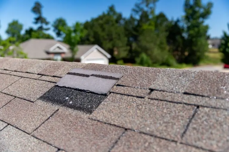 Roofing shingle damaged in storm