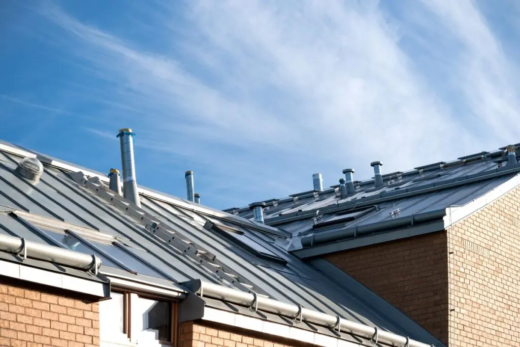 a metal roof on a large multi-family property in Shoreview minnesota
