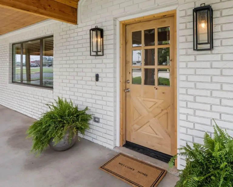 wooden front door